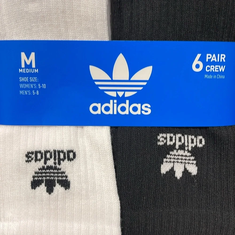 Adidas 6 pairs socks set W:5-10; M:5-8